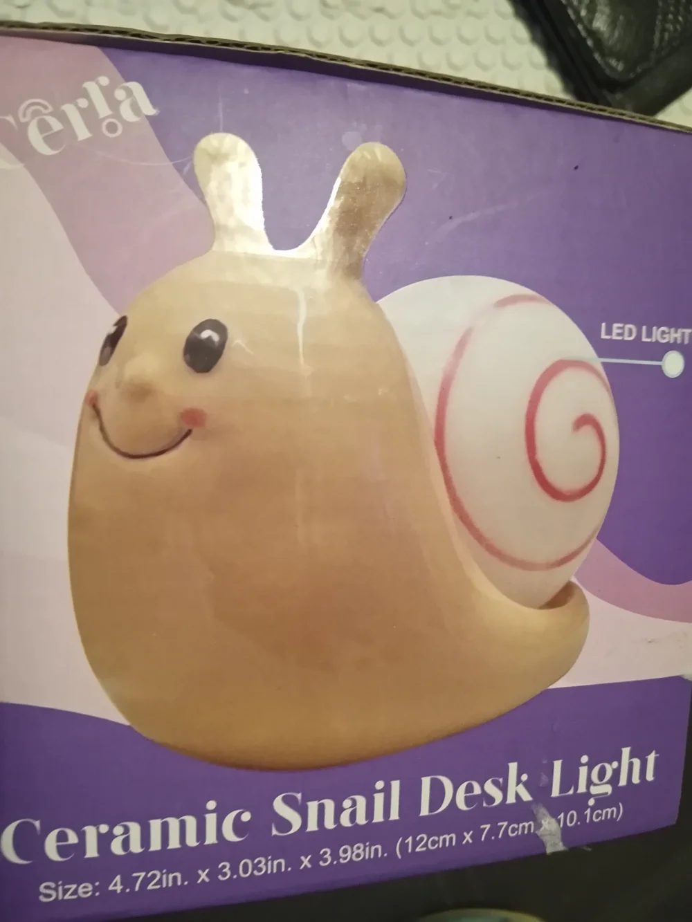 #FREE WITH BUNDLE #Ceramic Snail Desk Light - Cream